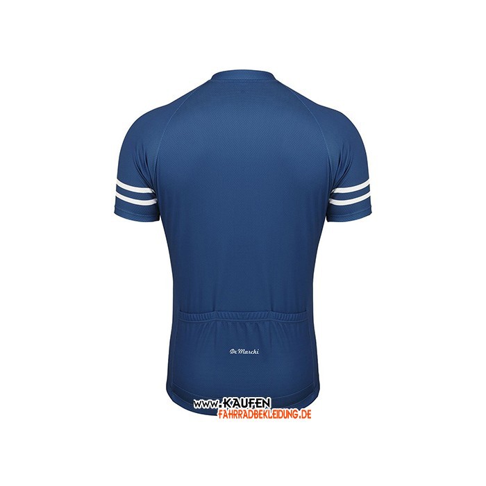 2021 De Marchi Kurzarmtrikot und Kurze Tragerhose Dunkel Blau